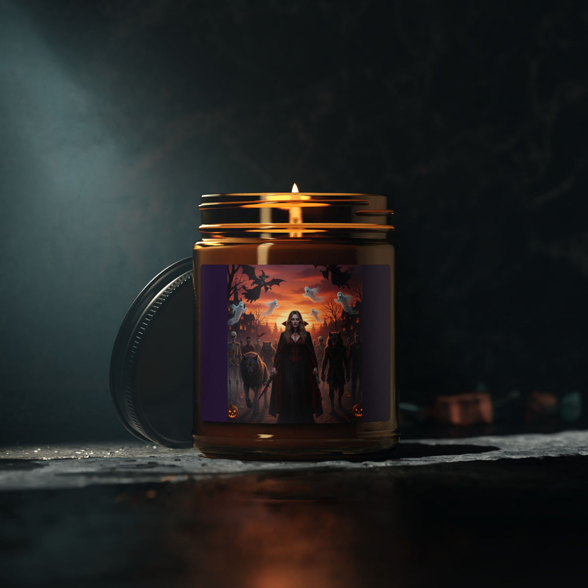 Halloween Fright – Original Album Artwork Amber Jar Scented Candle (9oz)