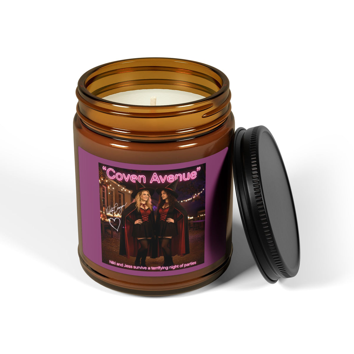 Coven Avenue Official Scented Amber Jar Candle (9oz)