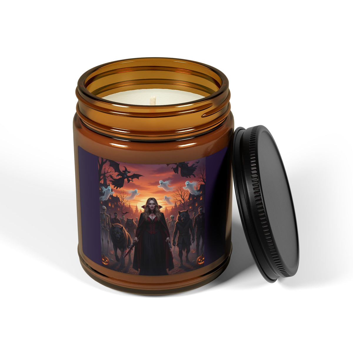 Halloween Fright – Original Album Artwork Amber Jar Scented Candle (9oz)